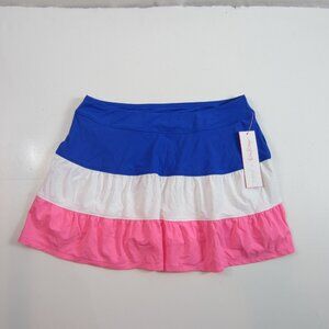 Lilly Pulitzer women's skort Peachy Blue Grotto Colorblock Luxletic Medium tags